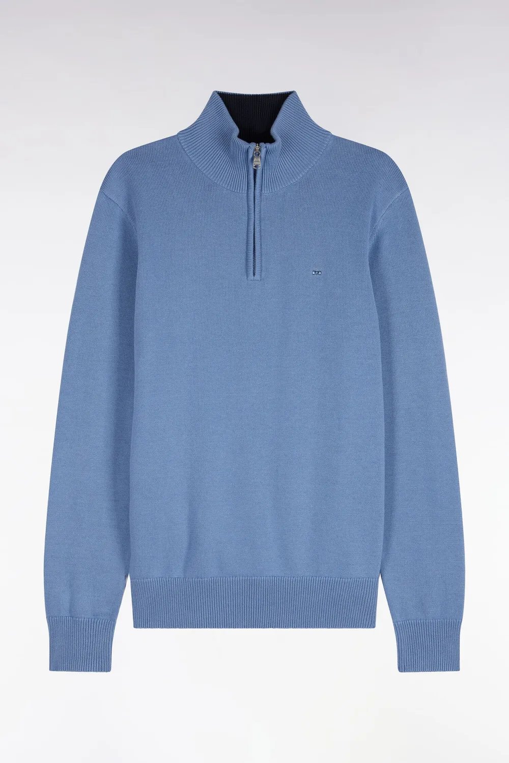 Eden Park Pull col camionneur coton ciel semi-zippé