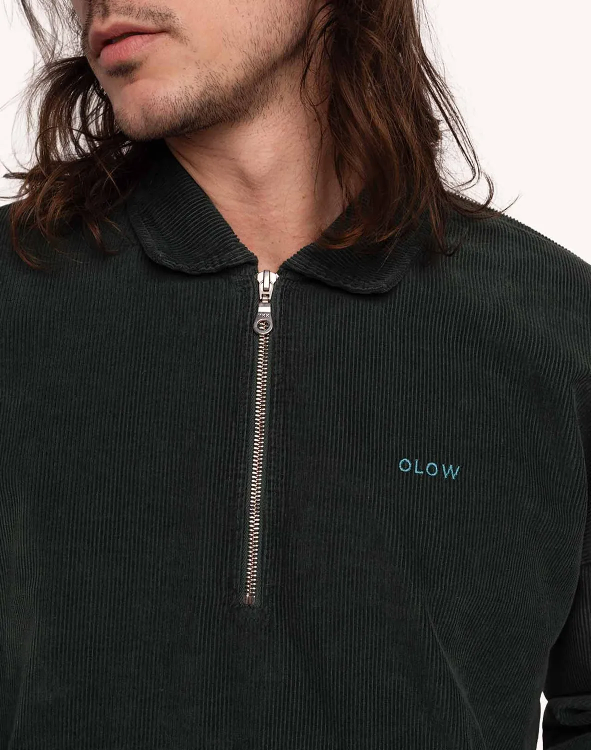 Olow Manso sweat vert mélèze velours