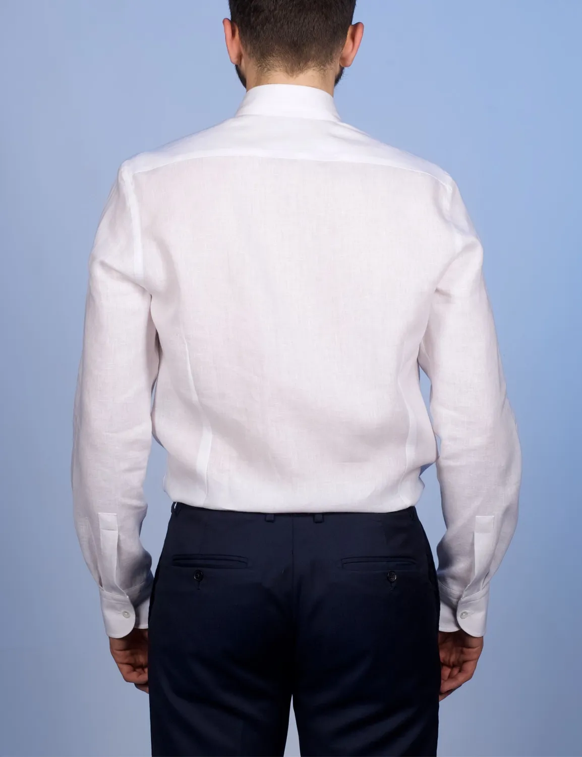 La Chemise Française Lin Normand Blanc chemise homme col souple