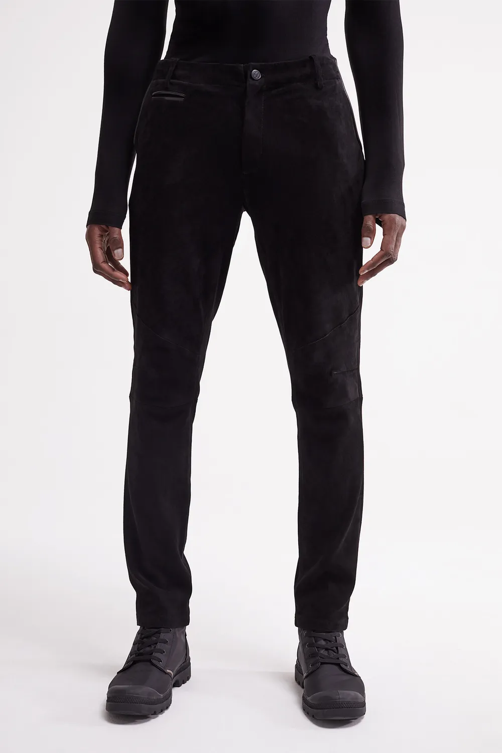 French Deal Sensation pantalon cuir agneau stretch