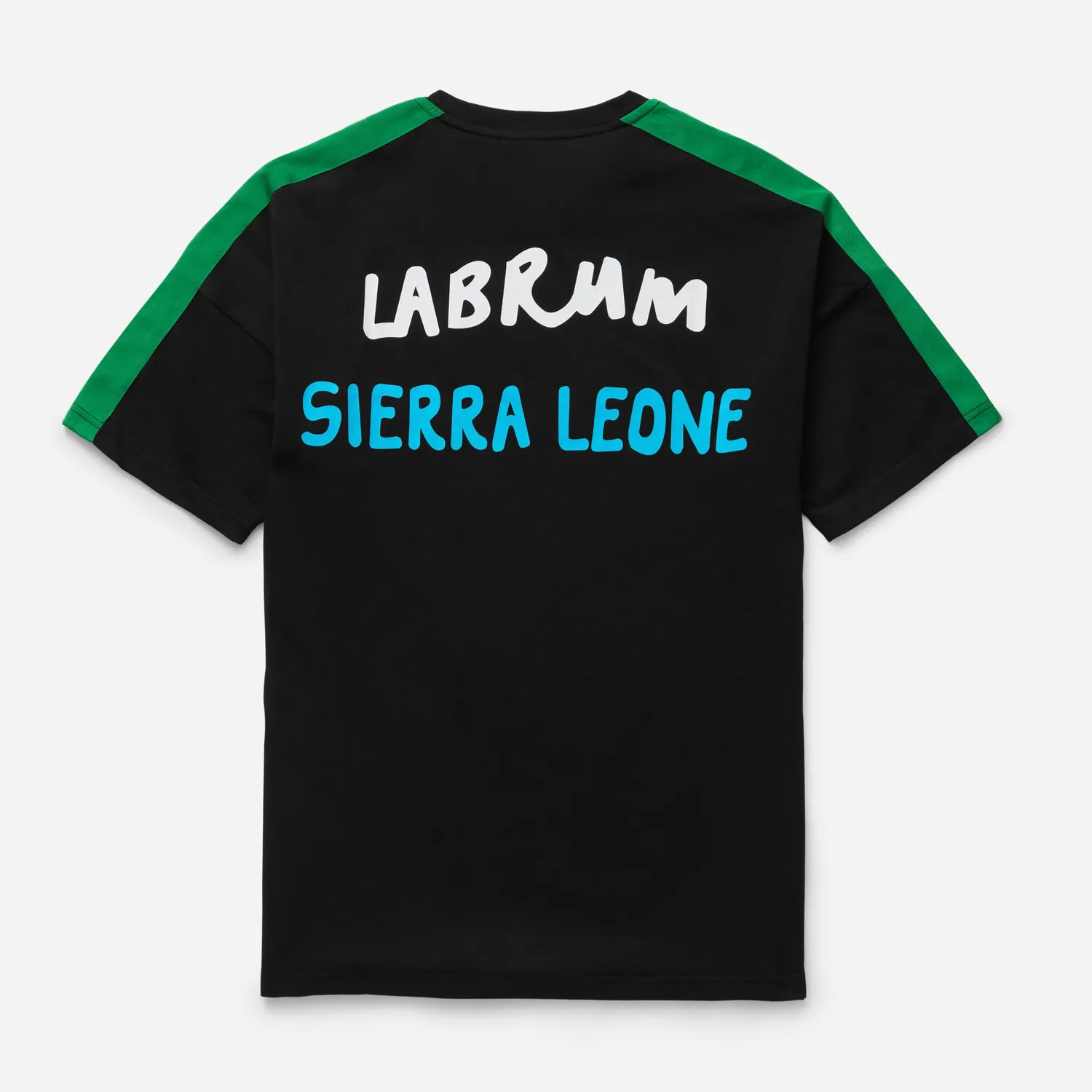Labrum Sierra Leone t-shirt noir coton drapeau