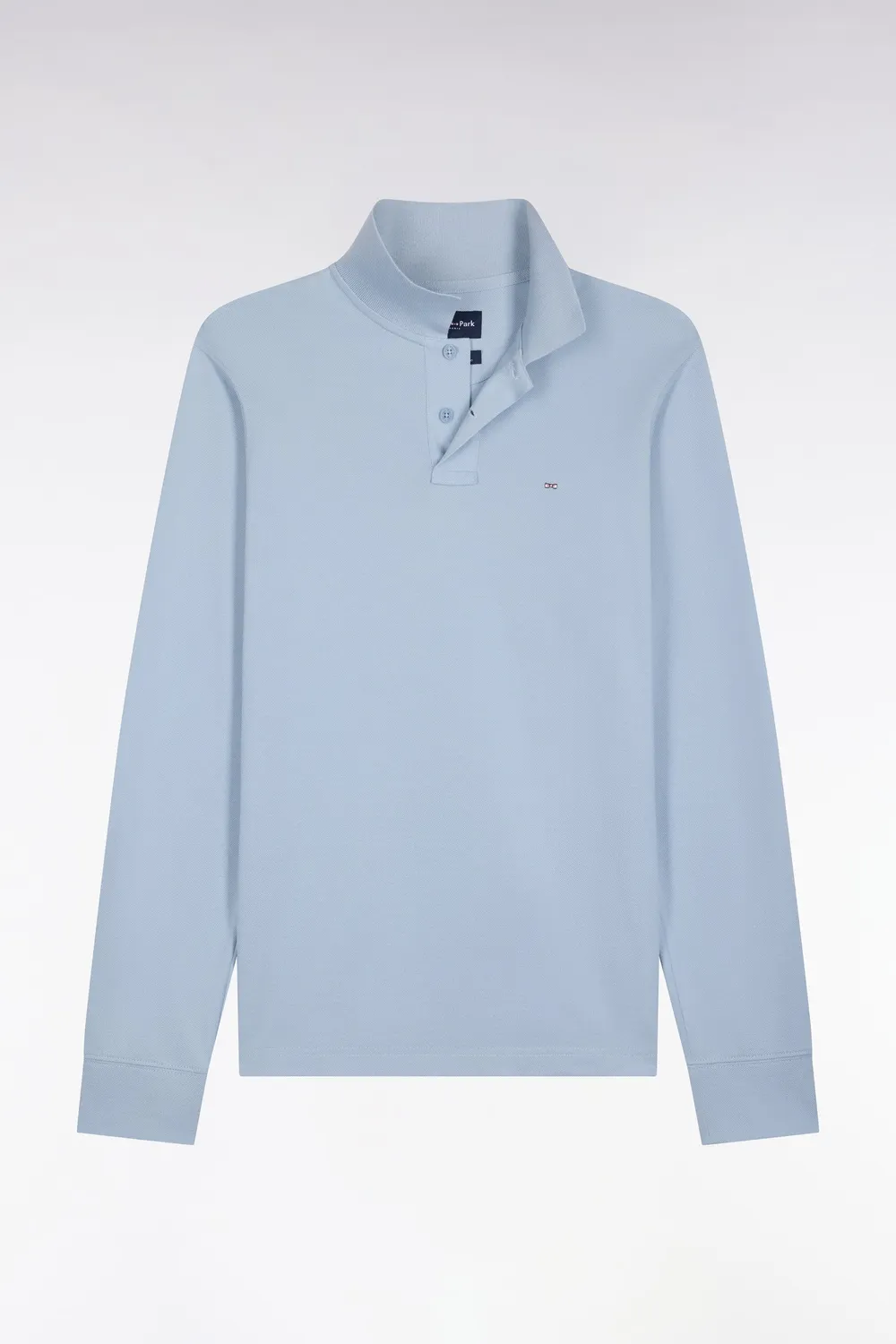 Eden Park polo manches longues Pima bleu ciel