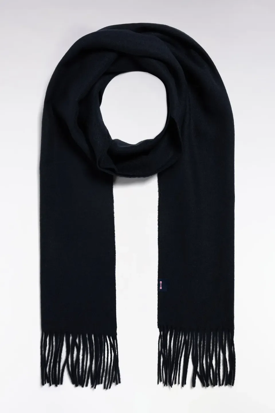 Eden Park écharpe drap de laine marine 30x180 cm