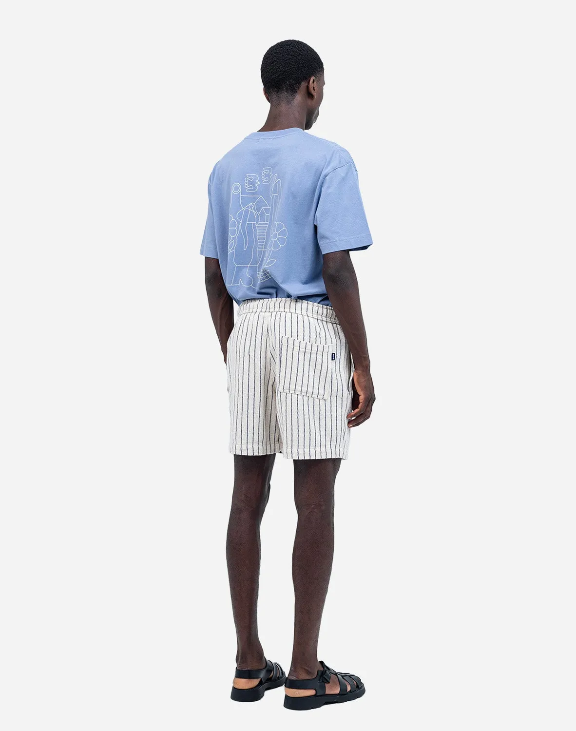 OLOW Bodhi Rivas short écru rayé coton
