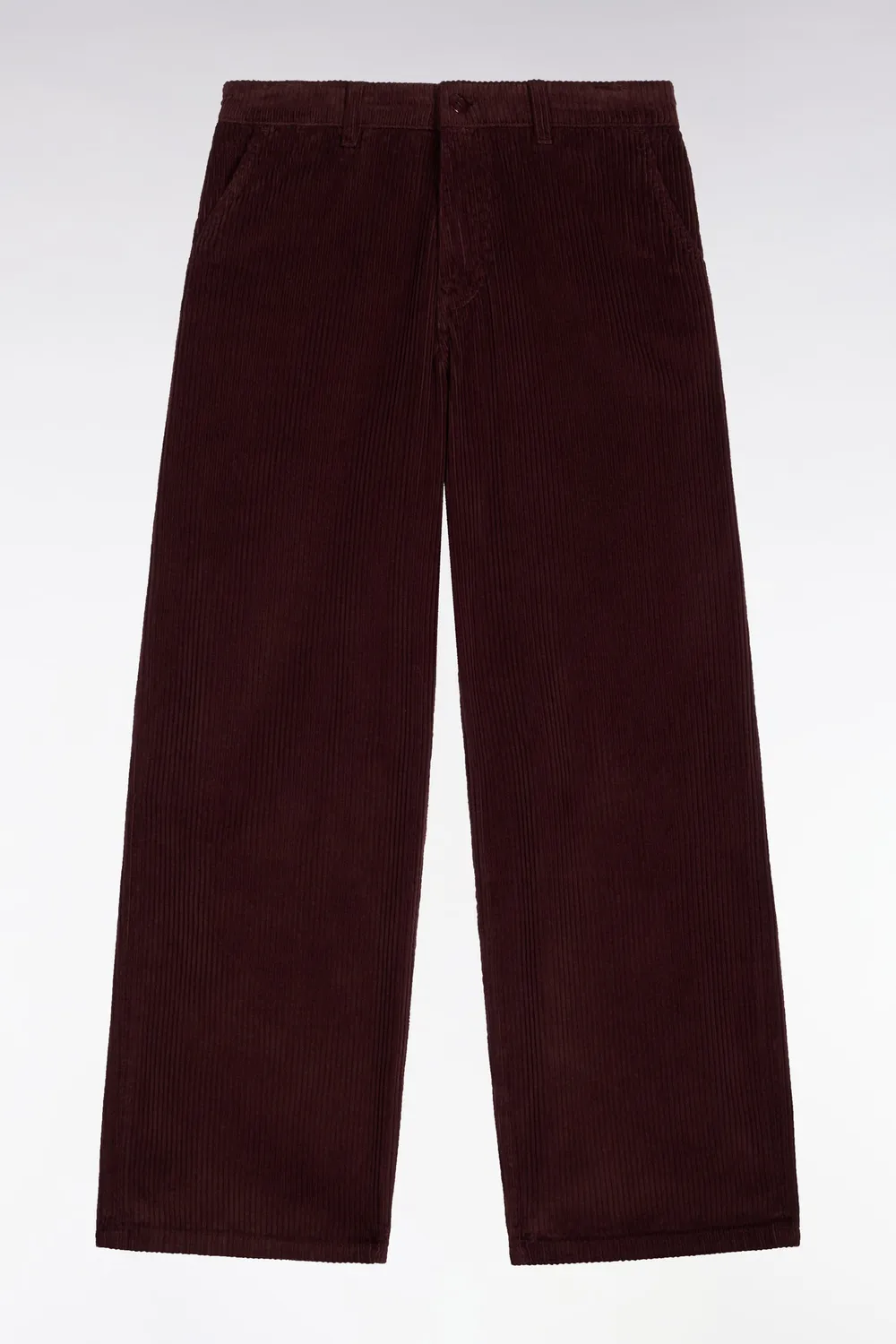 Eden Park pantalon velours côtelé marron femme droite