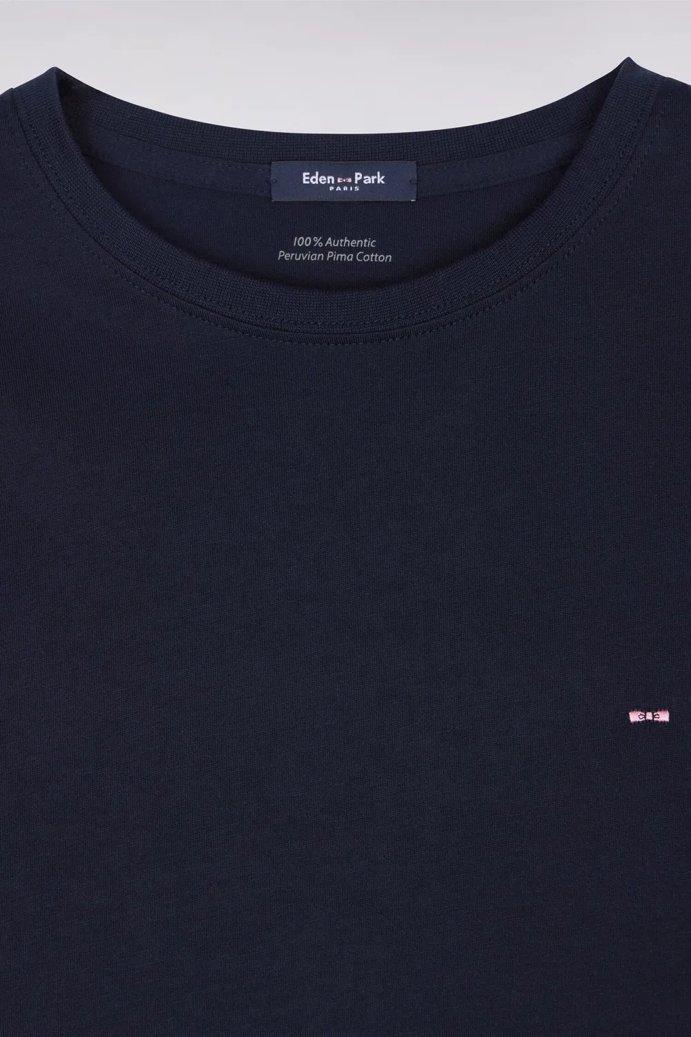 Eden Park t-shirt manches longues coton pima marine homme
