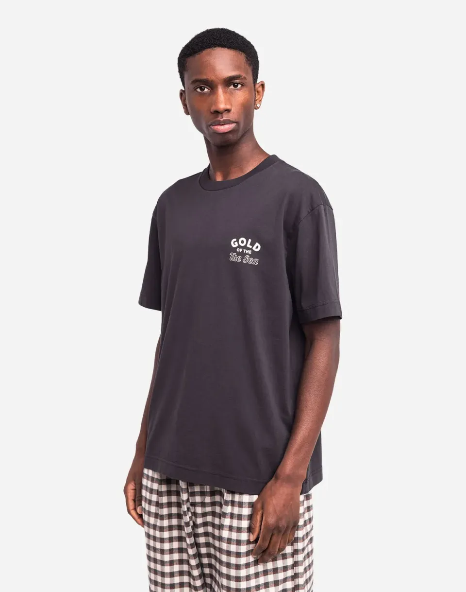 Olow Gold t-shirt ample noir carbone coton bio