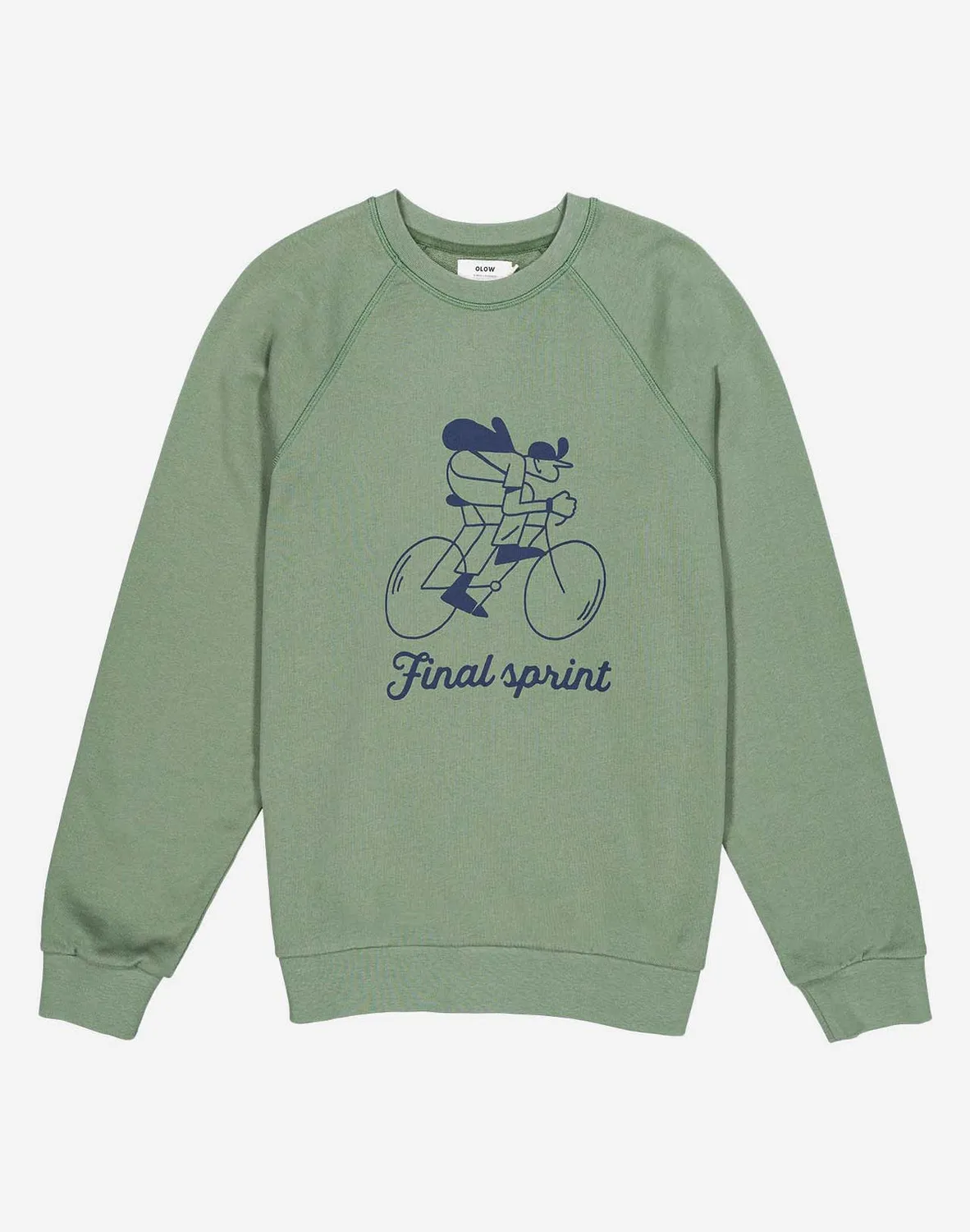 OLOW Sprint sweat vert sauge coton bio