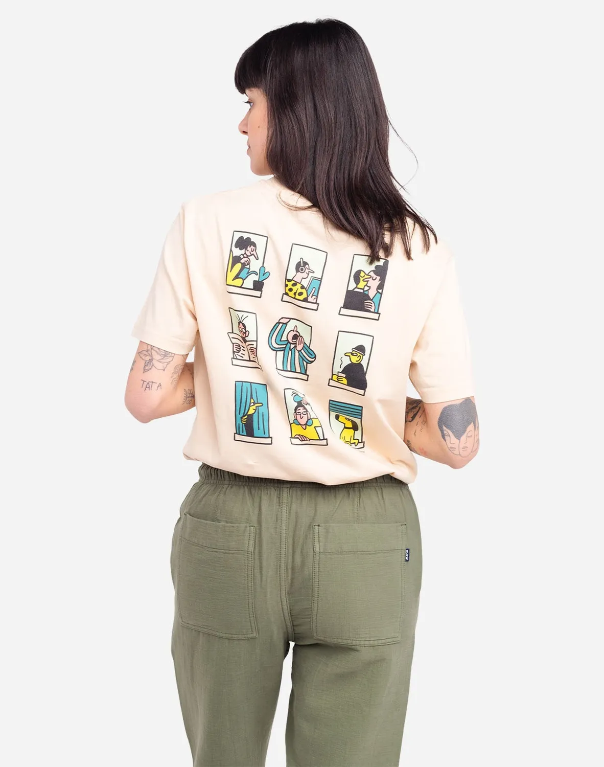 Olow Building t-shirt crème coton bio