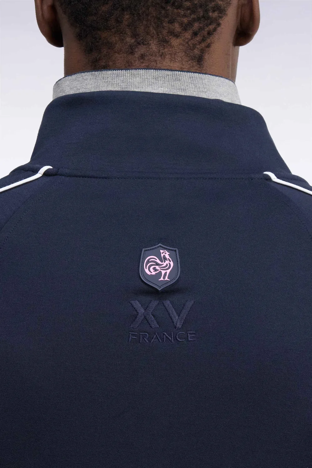 Eden Park XV de France Sweatshirt zippé marine matelassé