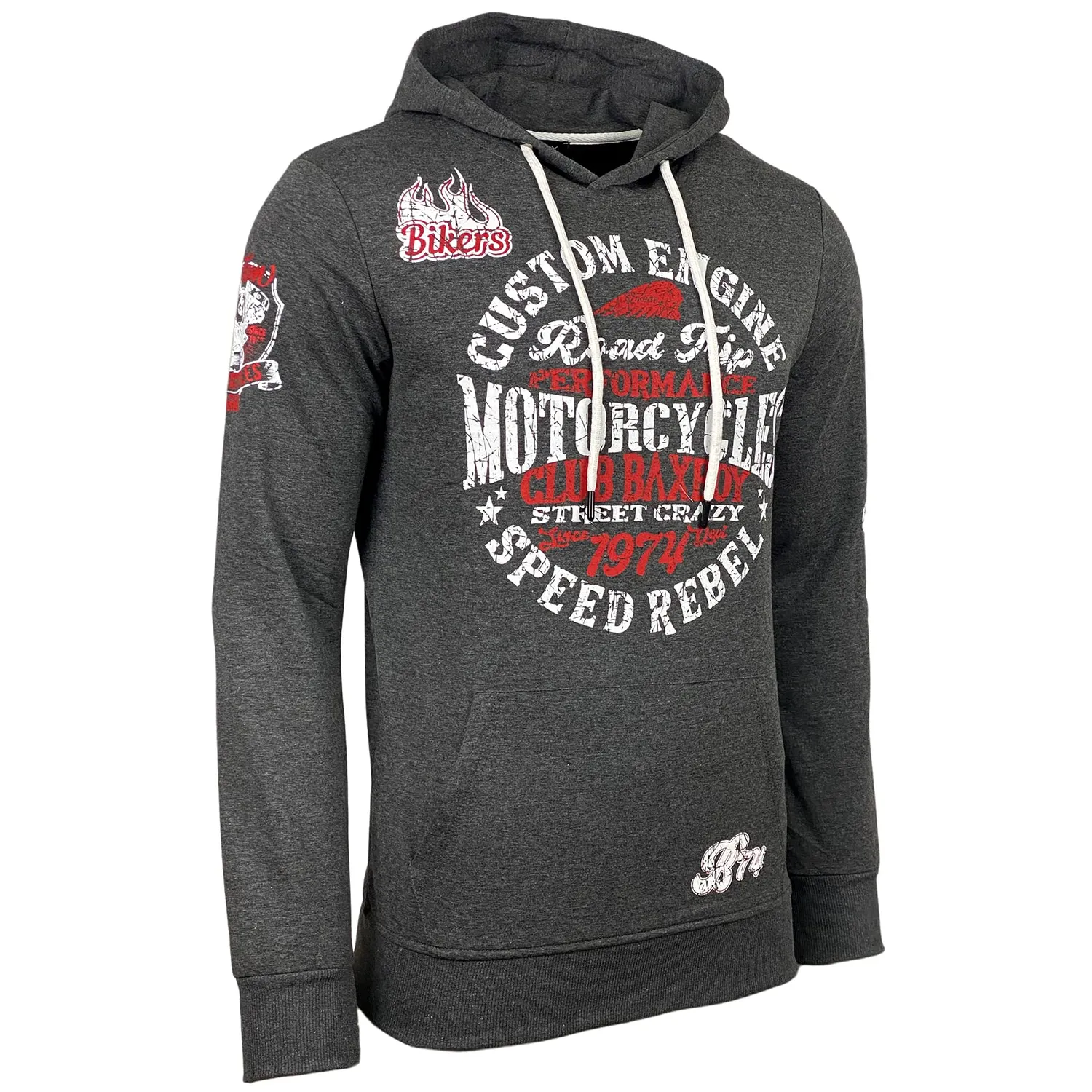 Subliminal Mode BX-601 sweat capuche homme gris bicolore