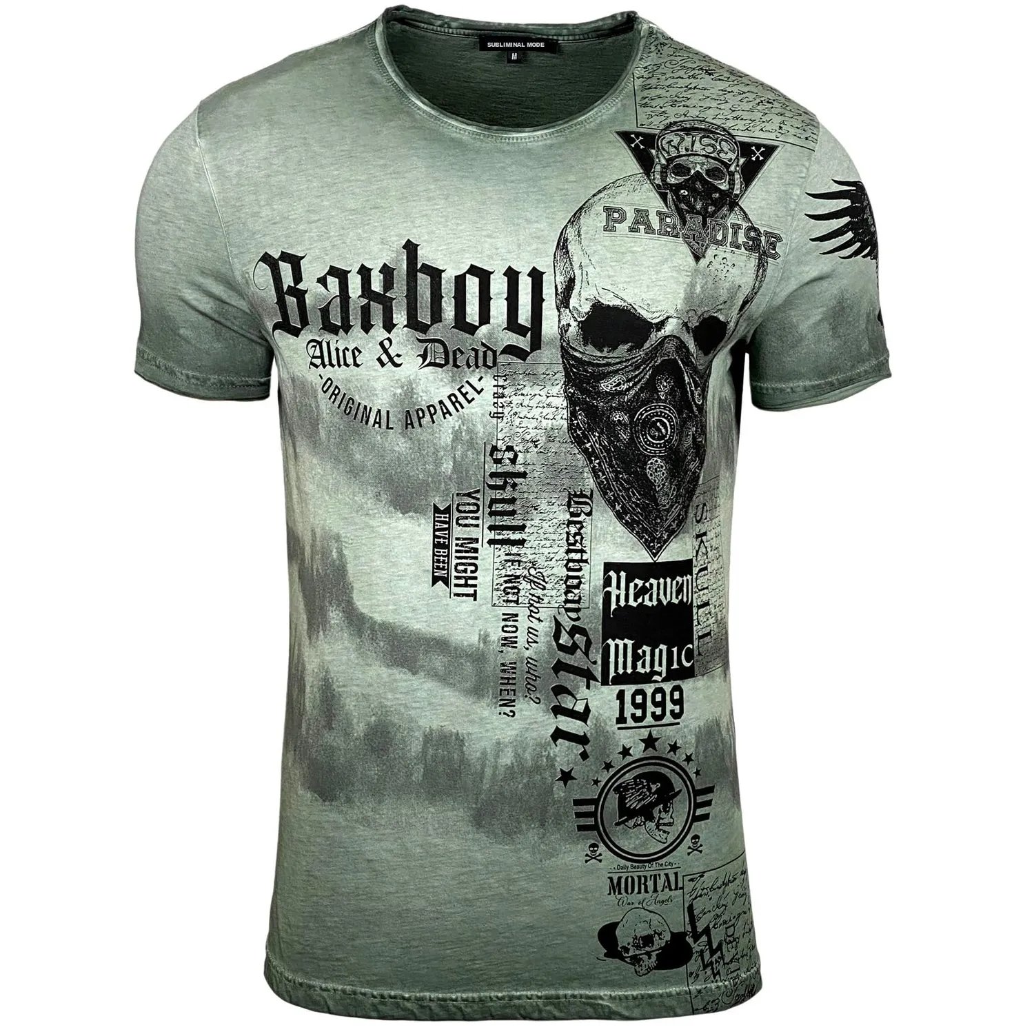 Subliminal Mode BX07 t-shirt homme délavé L