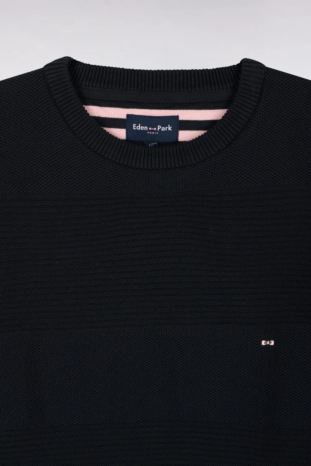 Eden Park pull col rond maille marine rayures regular