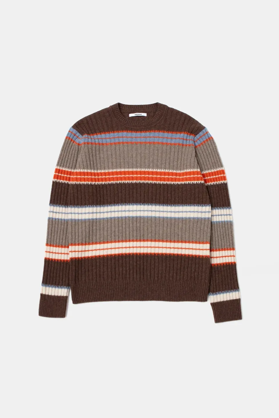Edmmond Studios Carve Sweater pull rayé orange texturé