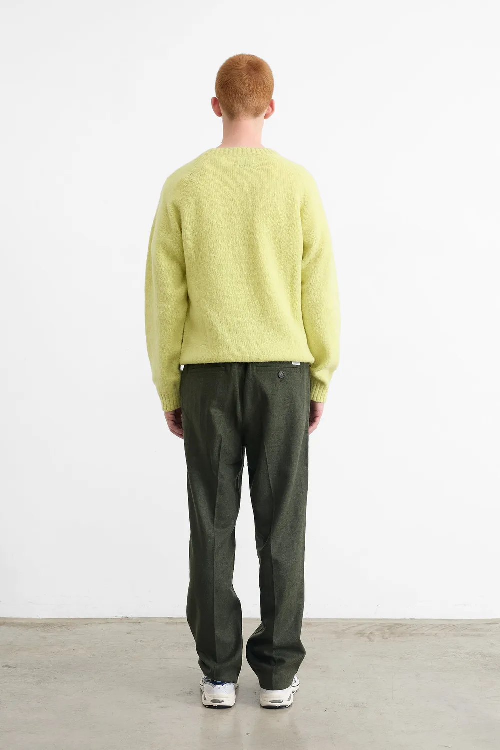 Edmmond Studios Jack Pant pantalon kaki laine coupe regular