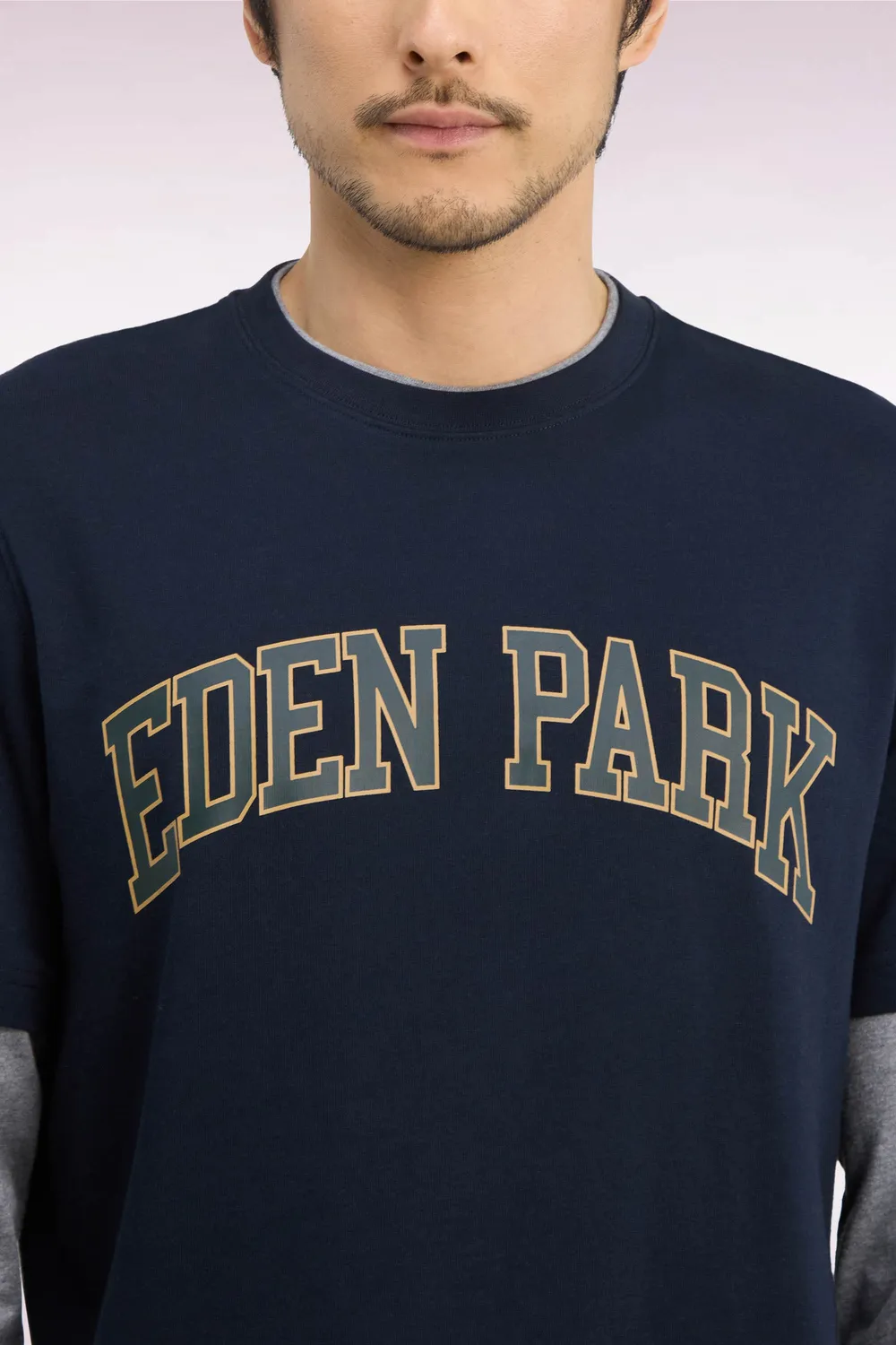 Eden Park t-shirt manches longues coton marine superposition