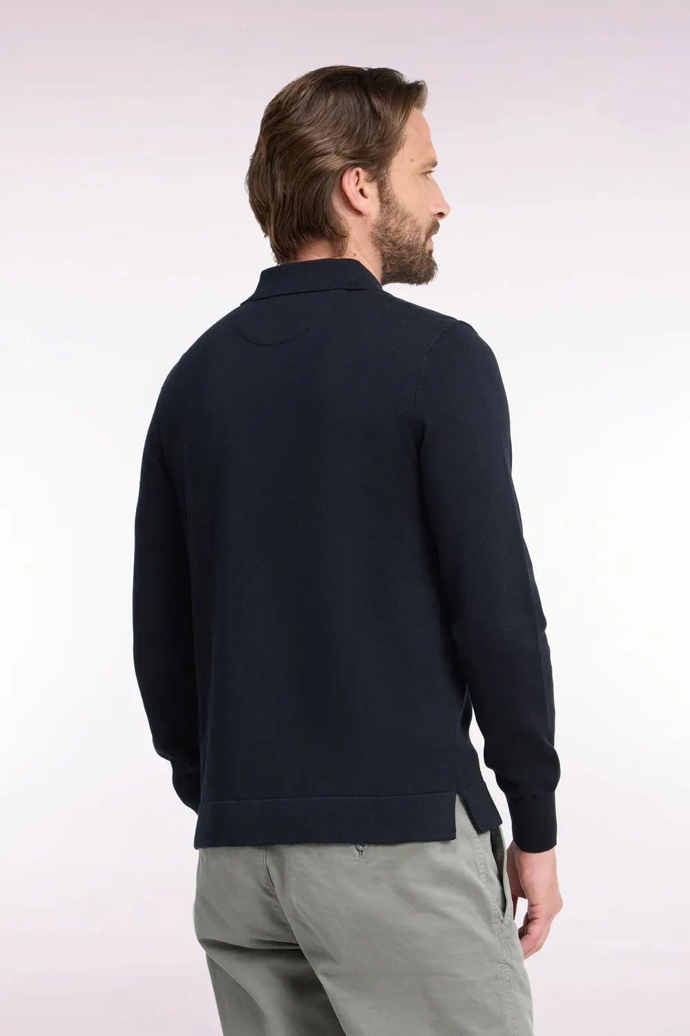 Eden Park cardigan zippé homme coton viscose noir