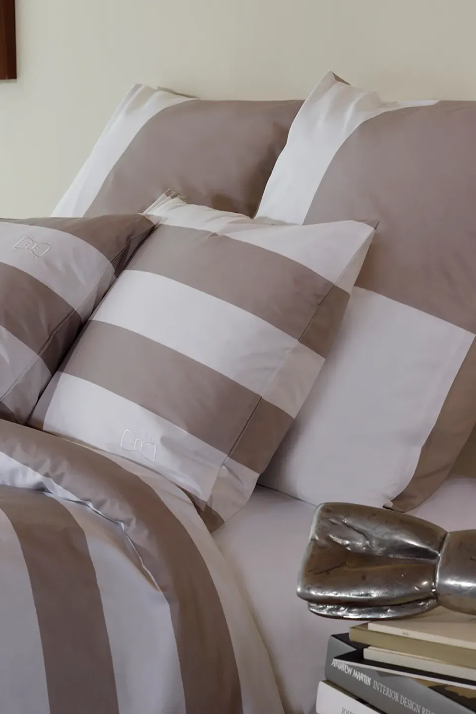 Eden Park 2 taies rectangulaires percale gris 75x50