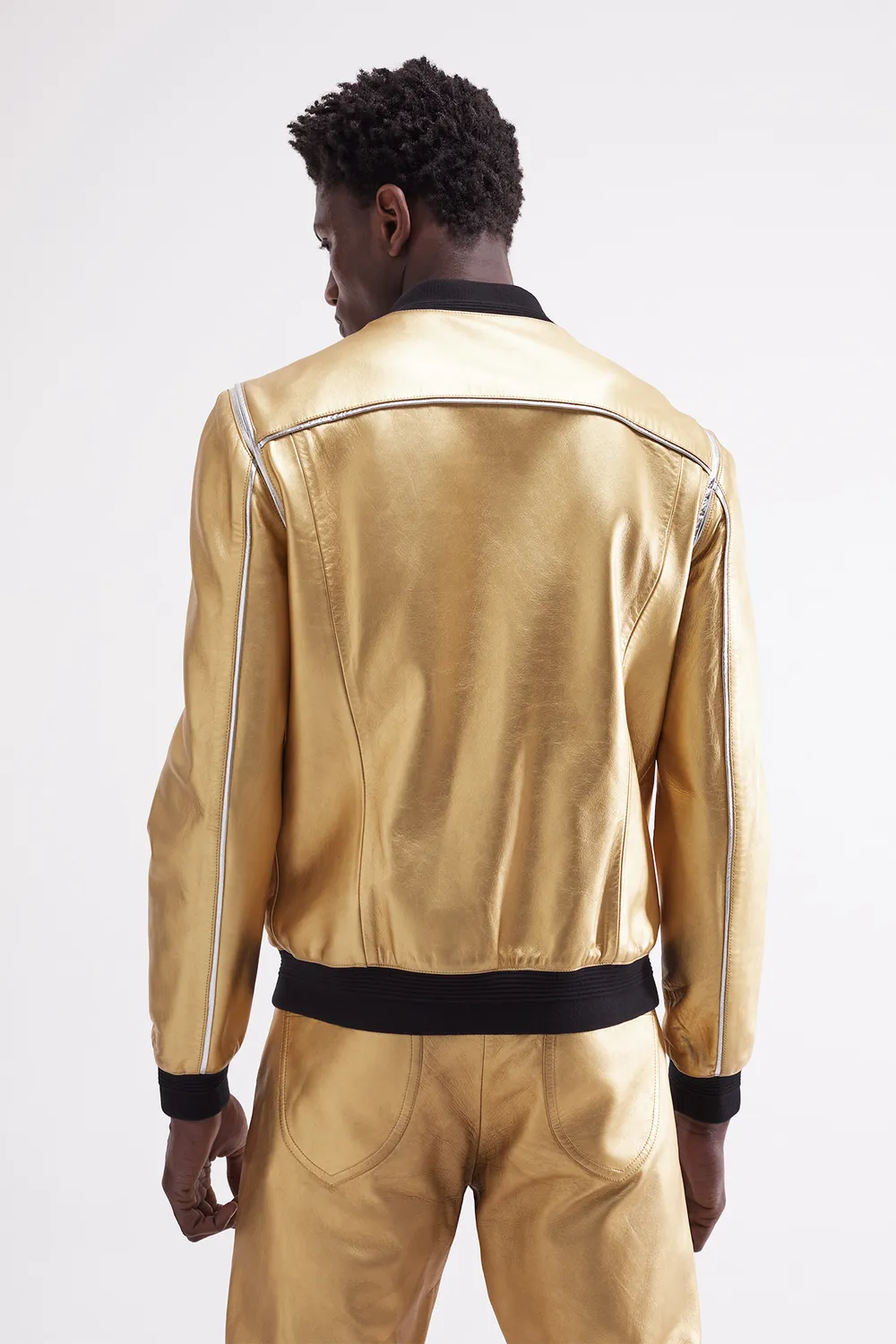 French Deal Essentiel veste homme cuir doré