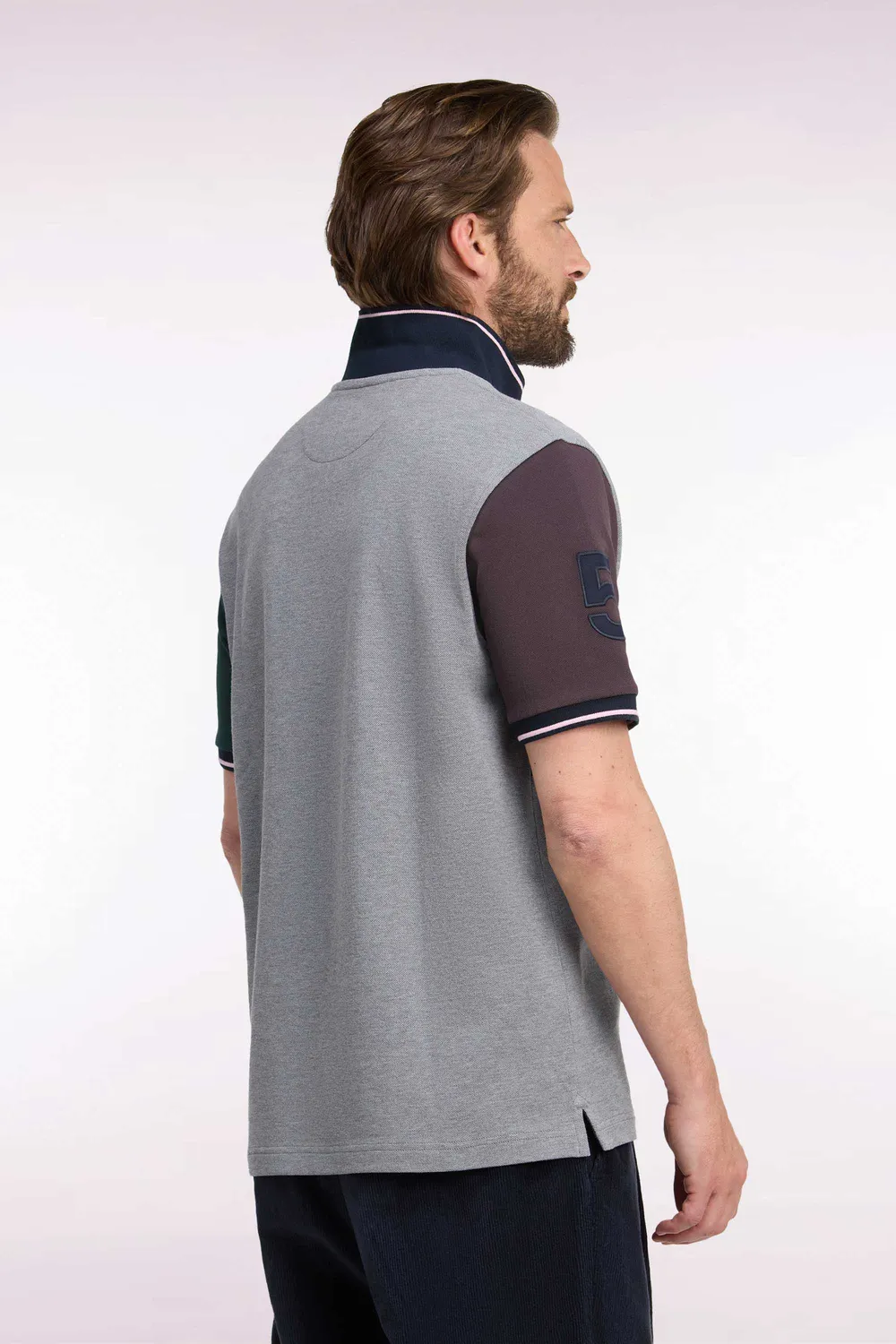 Eden Park Tradi Preppy H26MAIPC0032 polo coton gris droit