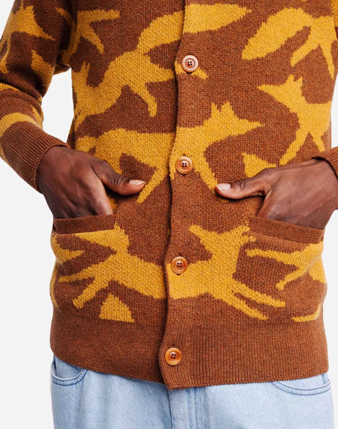 OLOW Roka gilet marron caramel coupe droite