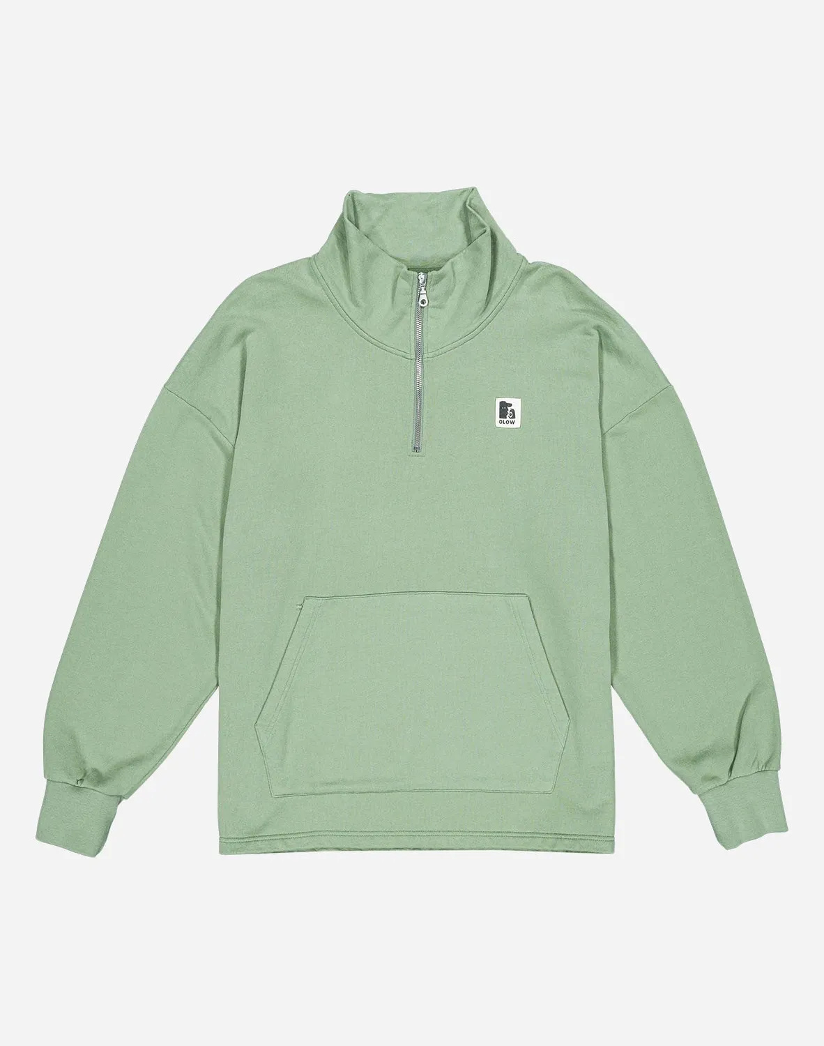 OLOW Bernex sweat vert sauge coton bio