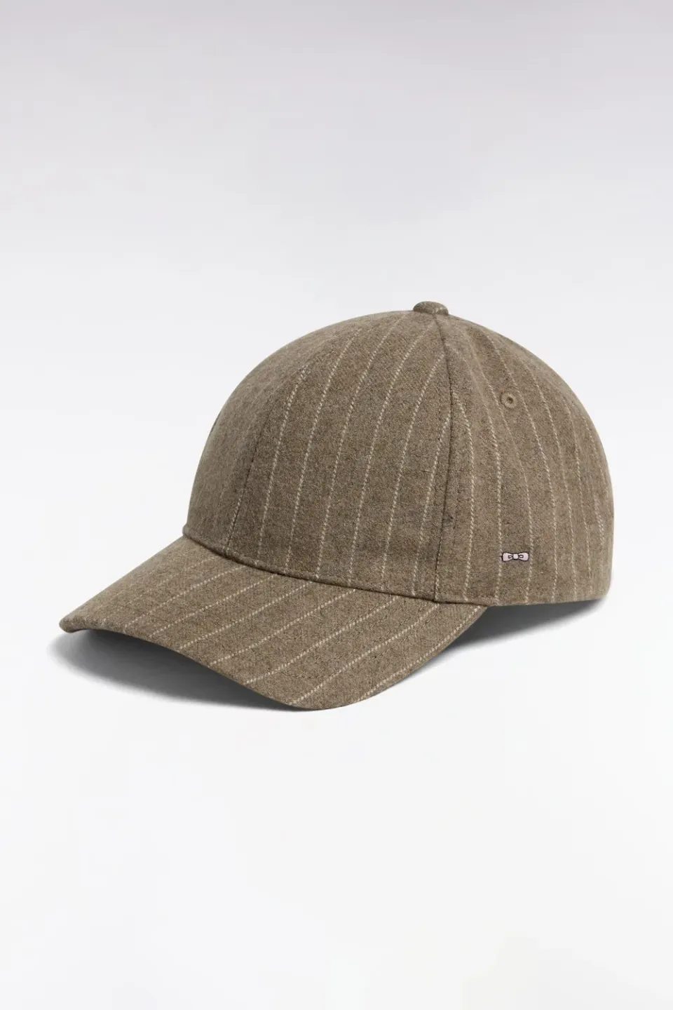 Eden Park casquette drap laine rayé beige 57cm