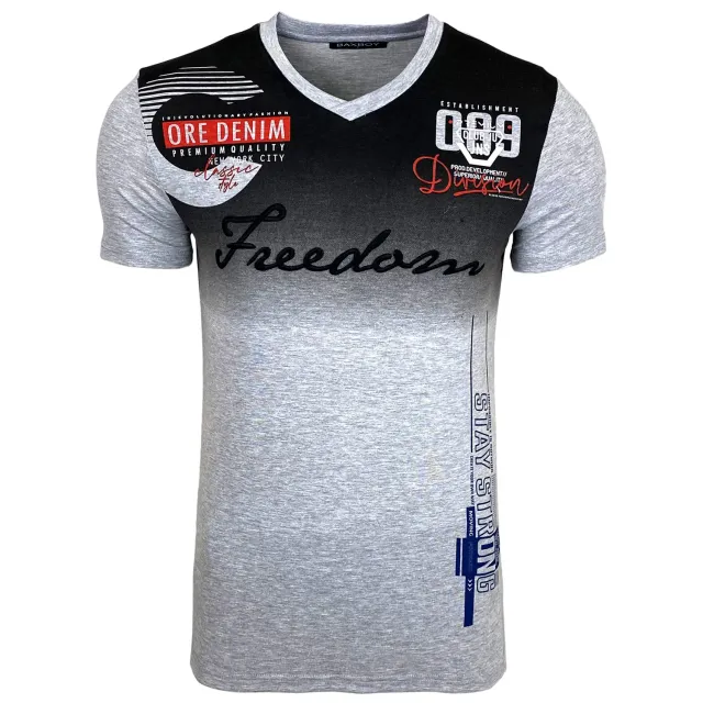 Subliminal Mode BX4091 t-shirt col V bicolore
