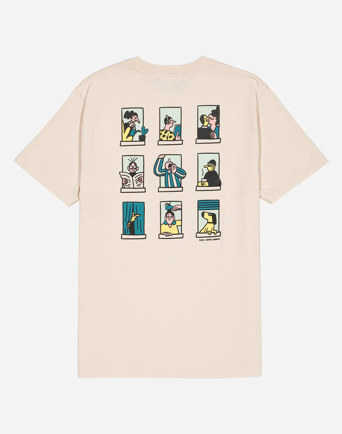 Olow Building t-shirt crème coton bio