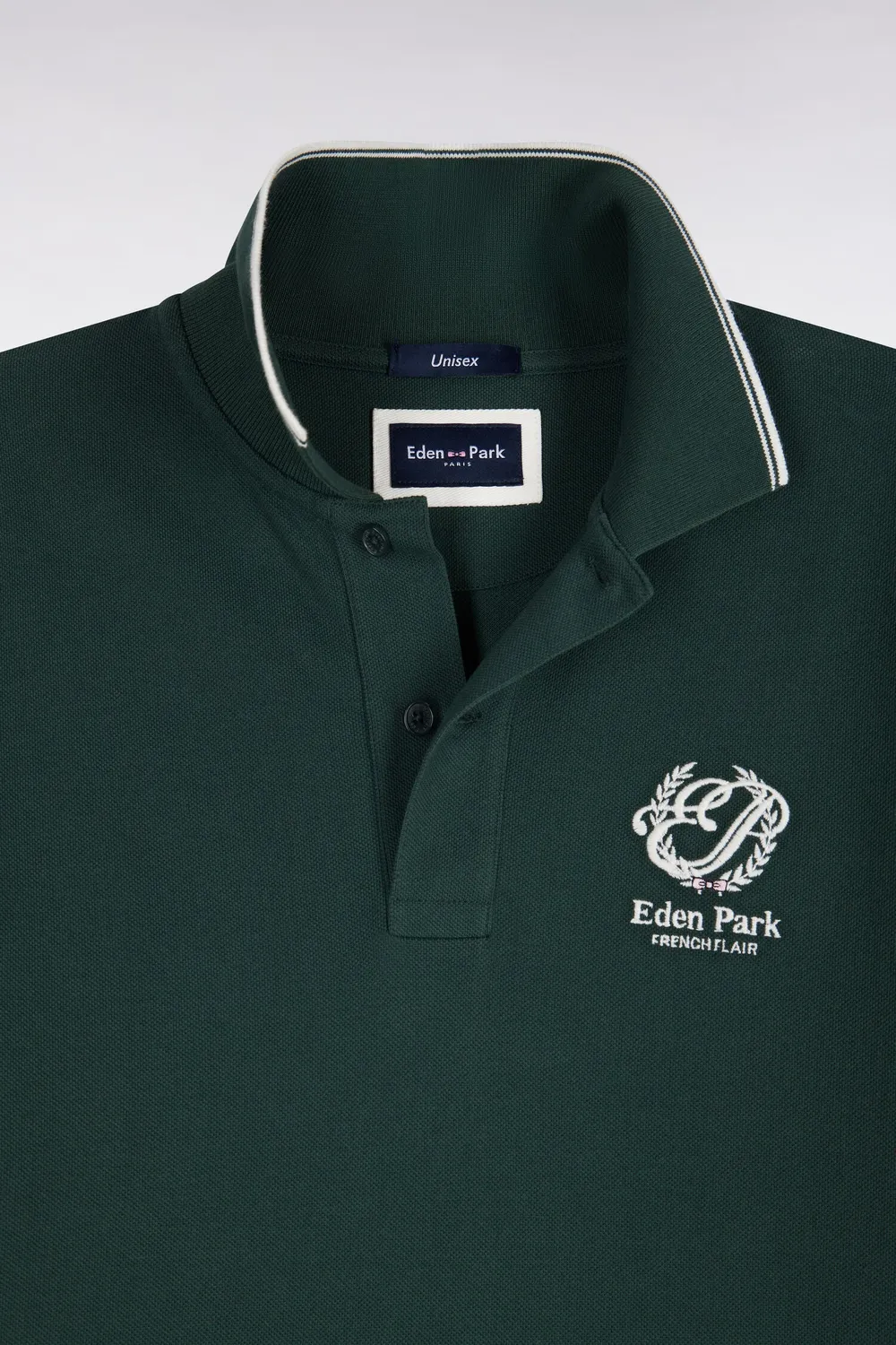 Eden Park Rugby Heritage H26MAIPC0038 polo vert forêt coton