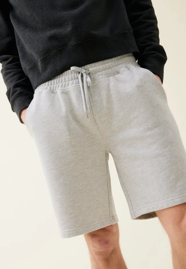 Loom short molleton coton bio gris clair