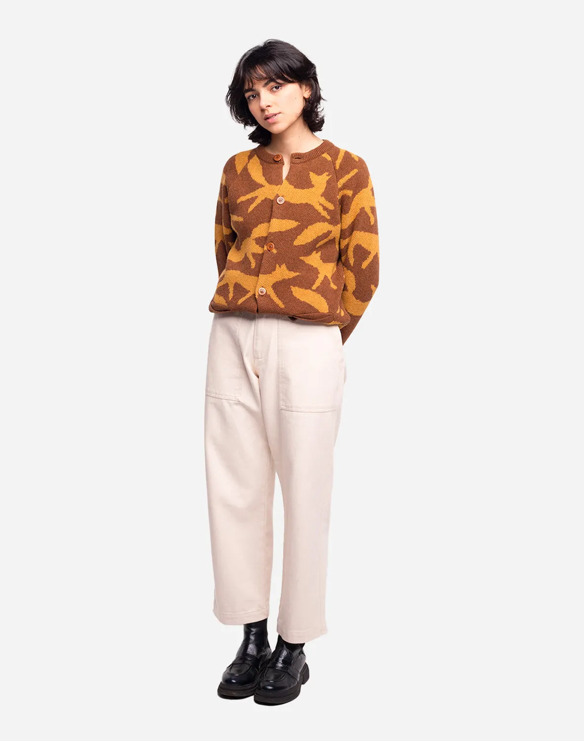 OLOW Roka cardigan marron caramel recyclé