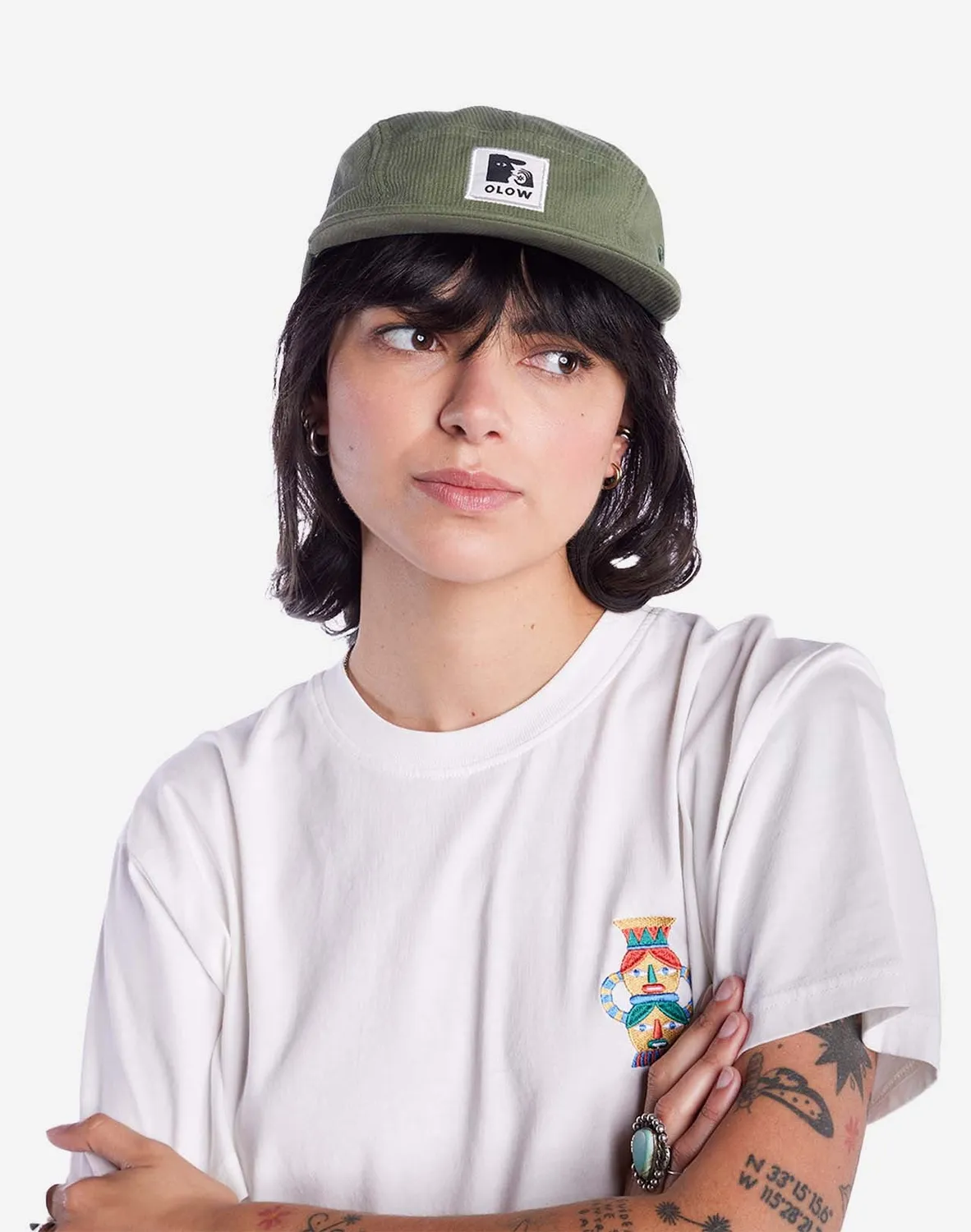OLOW Rocklin casquette vert olive coton tisse