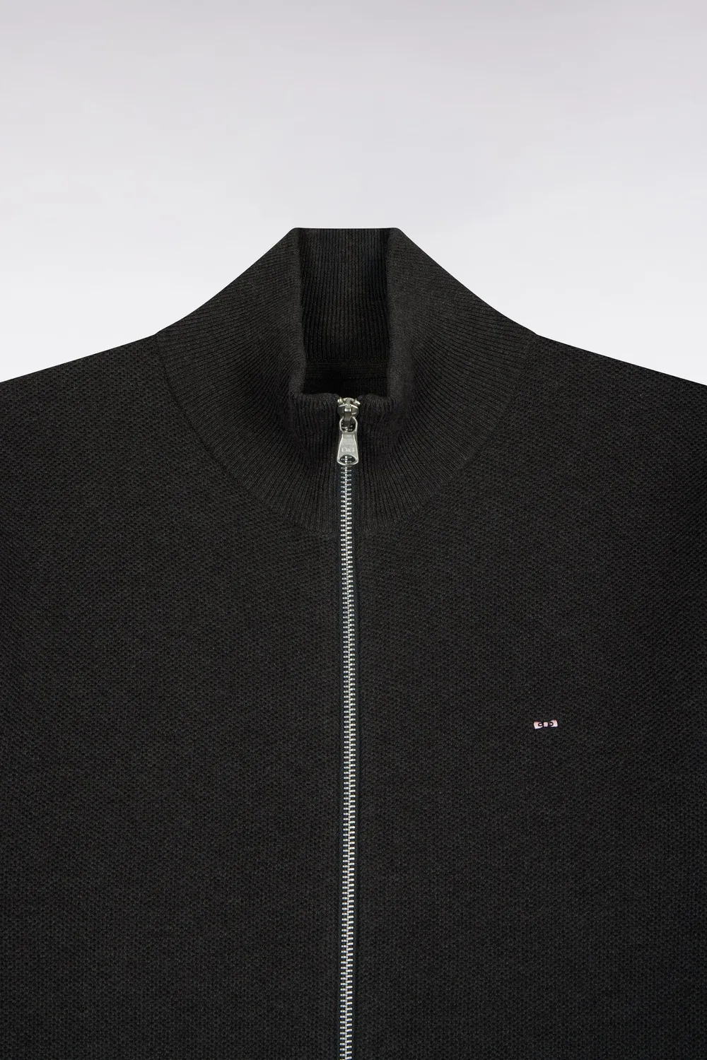 Eden Park H26MAICA0002 cardigan zippé coton gris anthracite