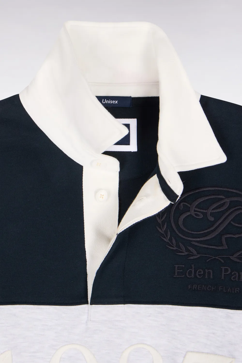 Eden Park Rugby Heritage H26MAISW0041 sweat marine chiné loose