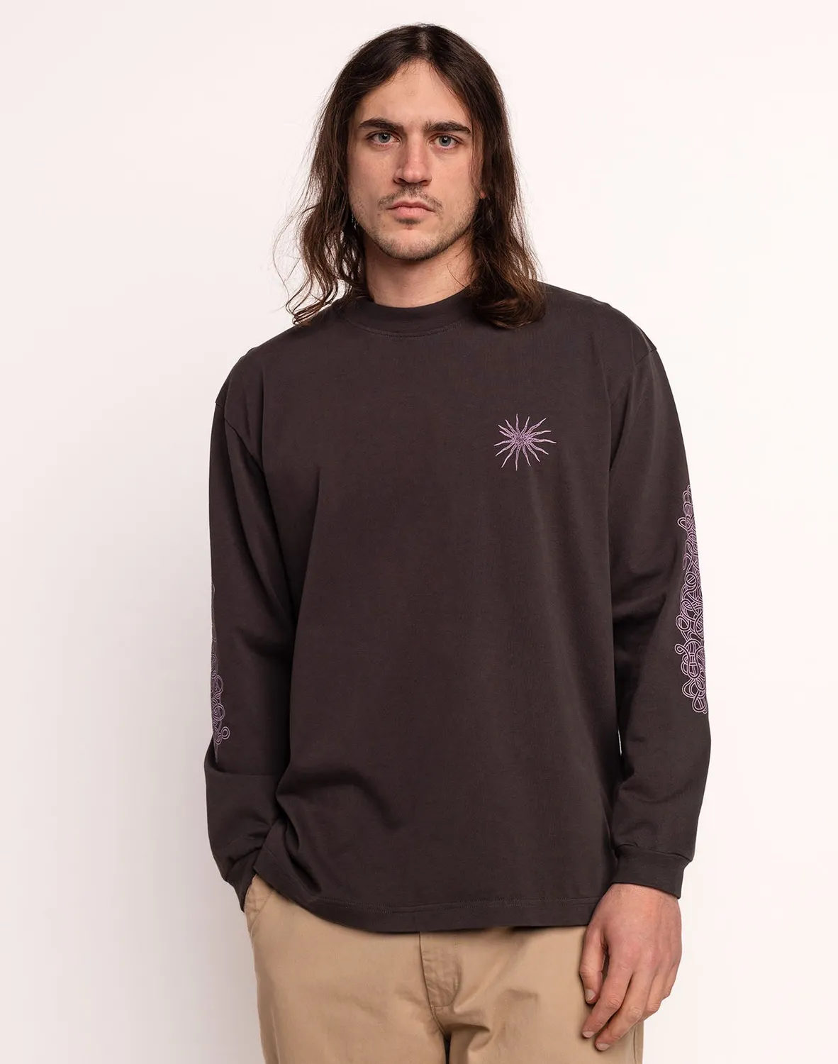 OLOW Interconnexion t-shirt manches longues noir coton