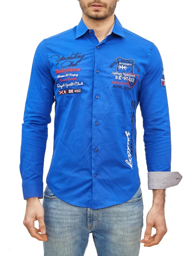 Subliminal Mode BX508 chemise homme taille L brodée