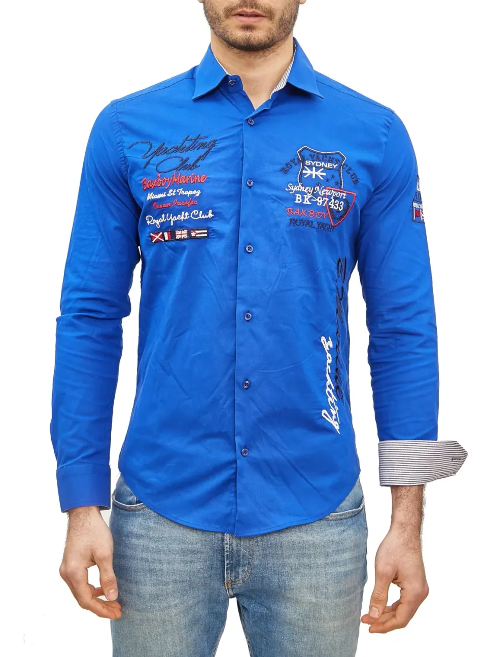 Subliminal Mode BX508 chemise homme taille L brodée