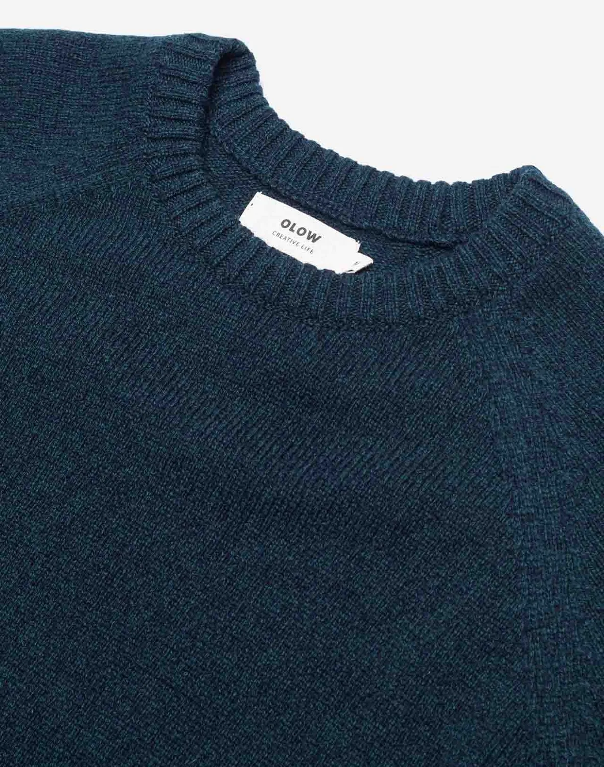 OLOW Somerset pull vert chiné laine mérinos