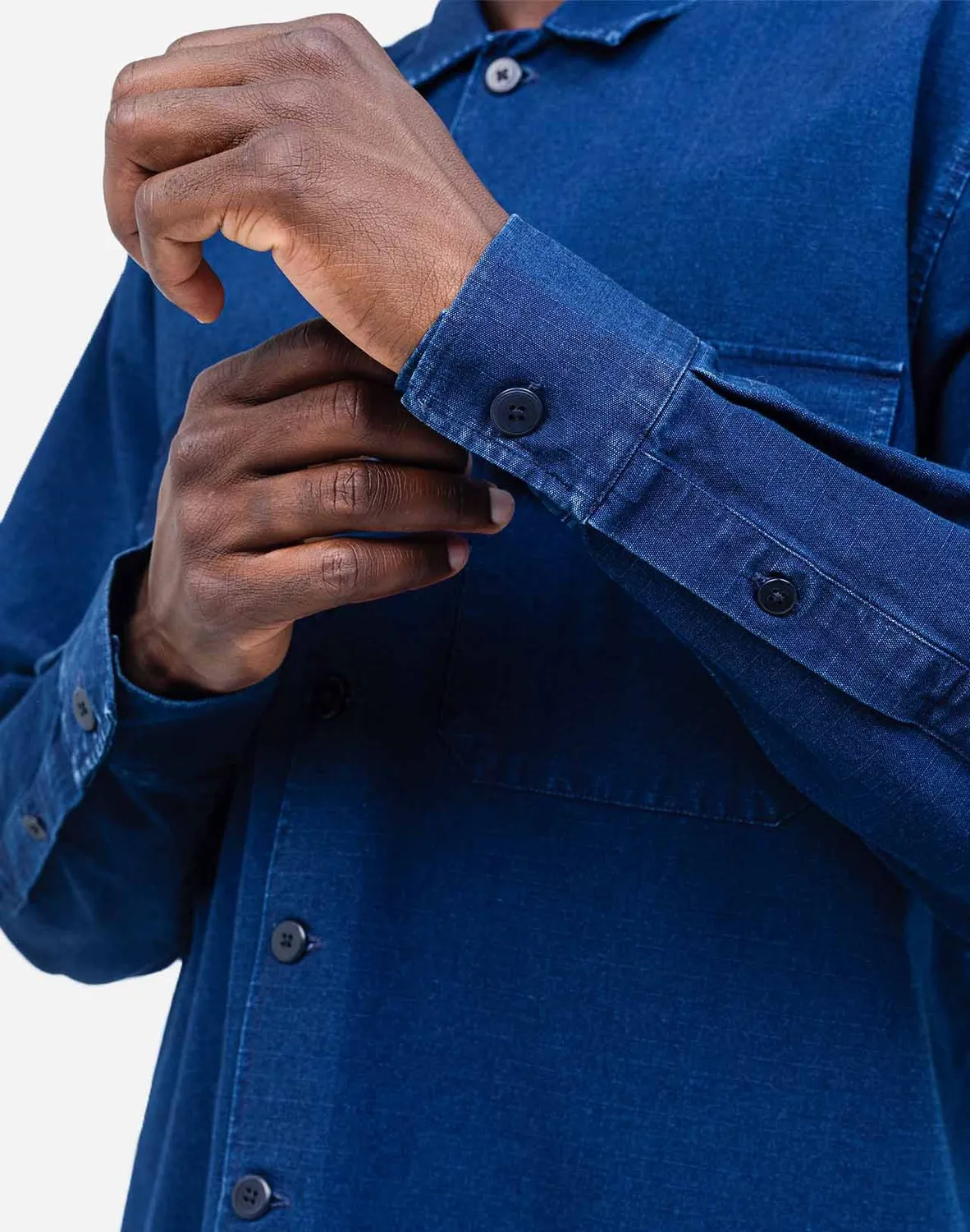 Olow Decré chemise denim bleu ripstop workwear