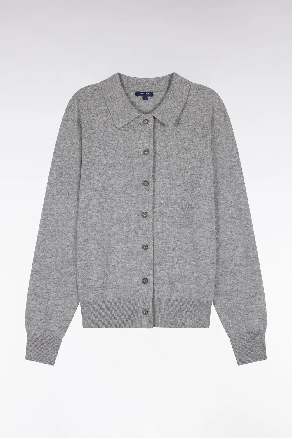 Eden Park Club Classique cardigan gris laine cachemire femme