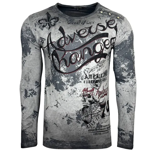 Subliminal Mode BX706 t-shirt manches longues blanc délavé