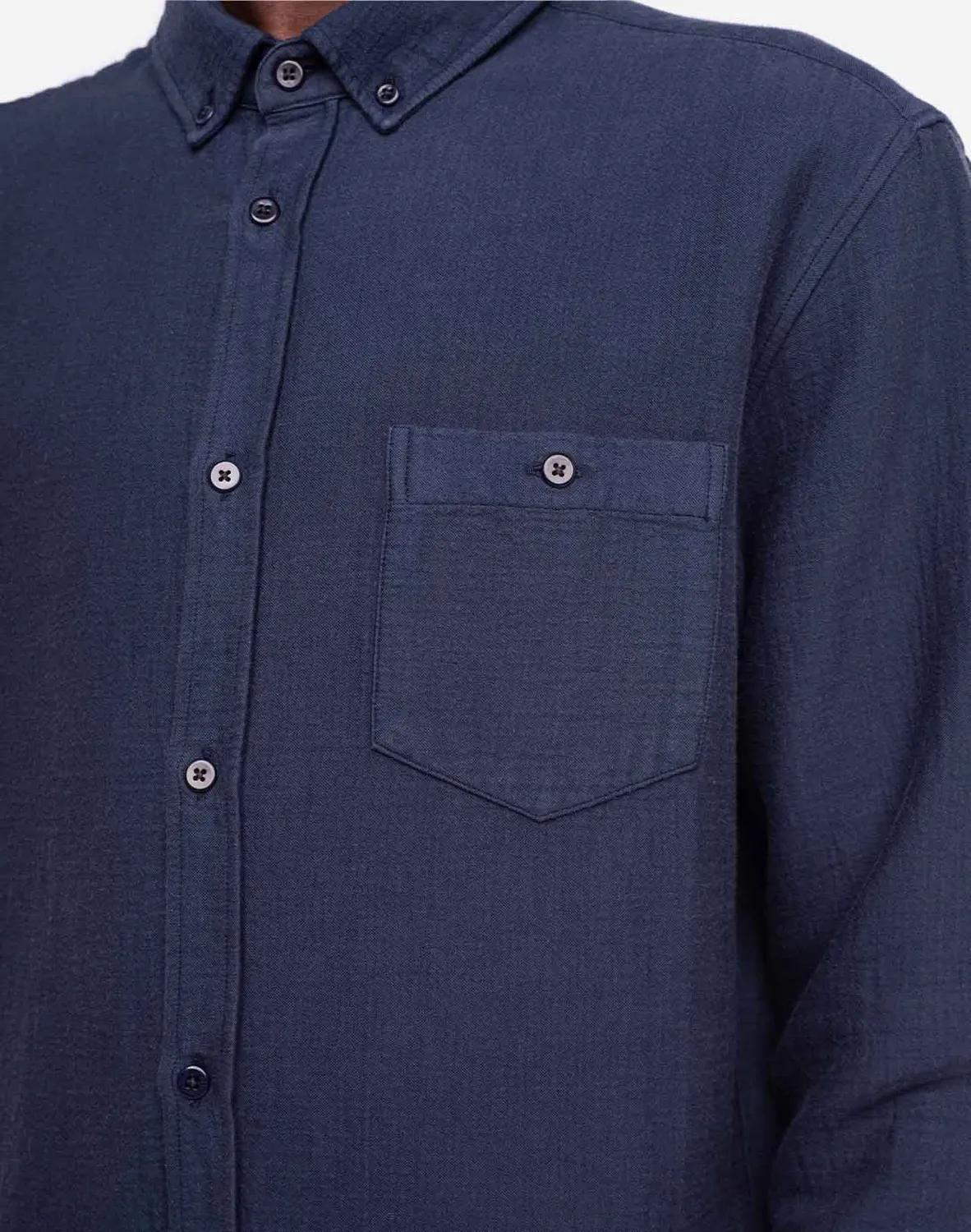 OLOW Classico chemise homme coton bleu marine