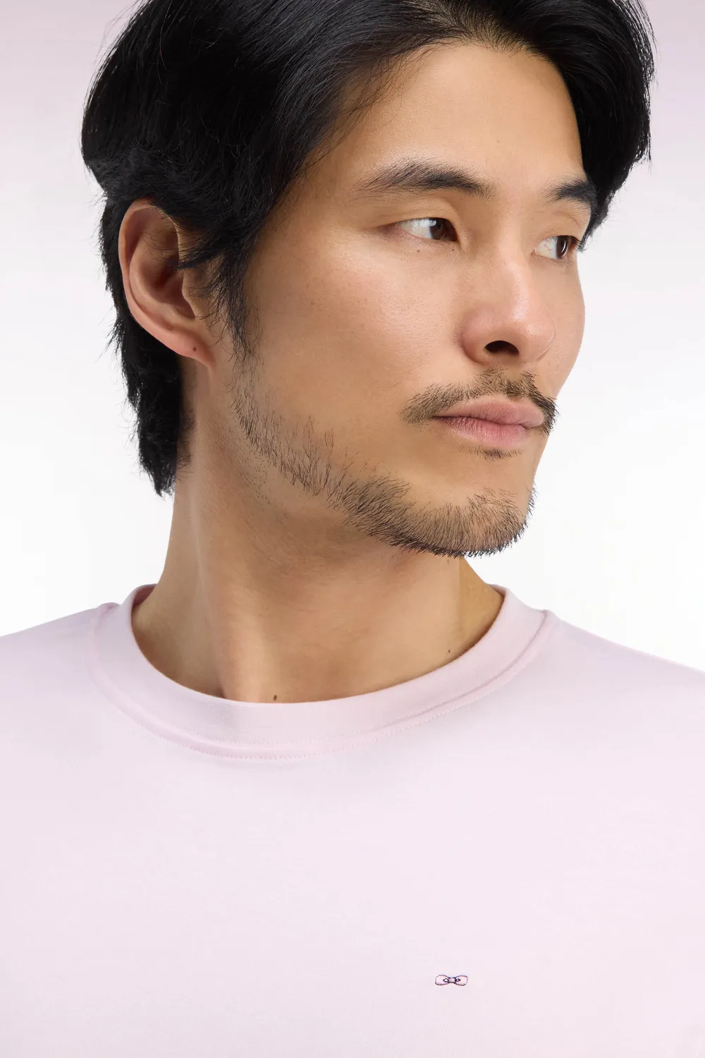 Eden Park t-shirt manches courtes rose coton coupe droite