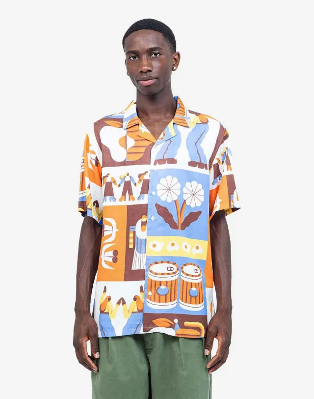 OLOW Aloha Life chemisette multicolore Tencel