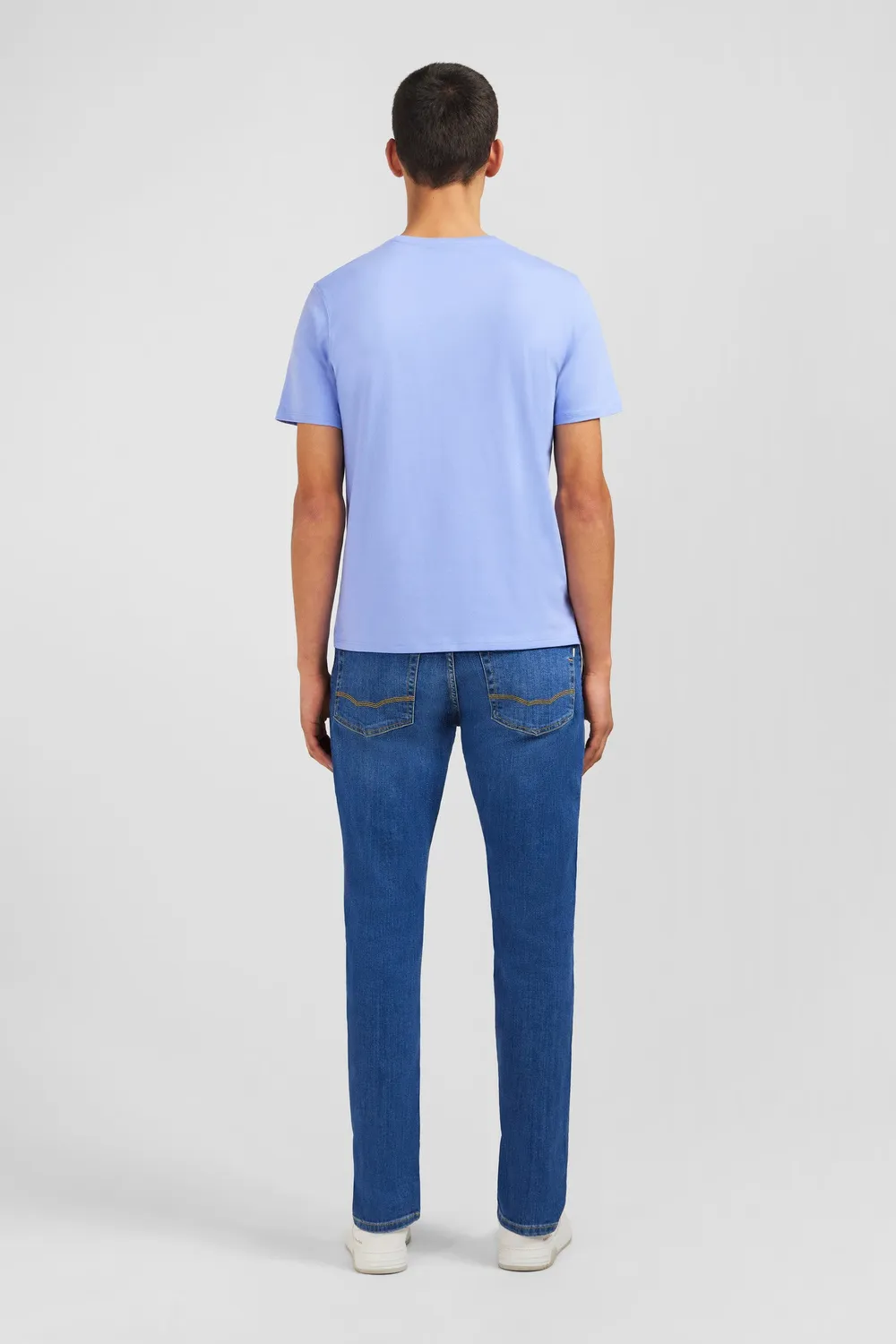 Eden Park PPKNITCE0007 t-shirt homme bleu coton pima