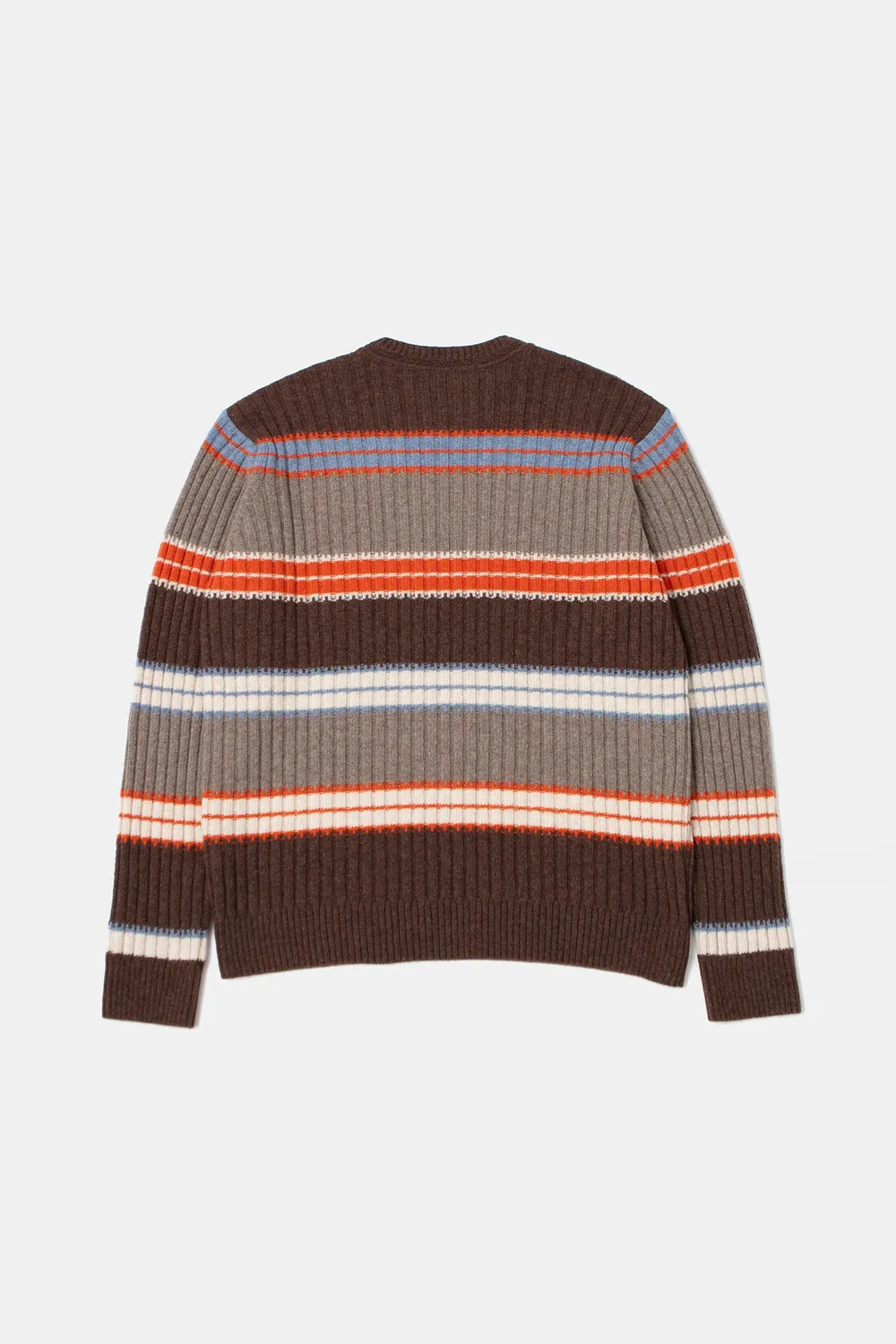 Edmmond Studios Carve Sweater pull rayé orange texturé