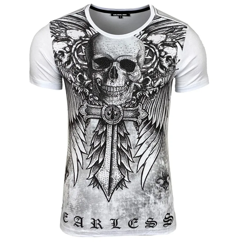 Subliminal Mode BX2314 t-shirt homme taille L tête de mort