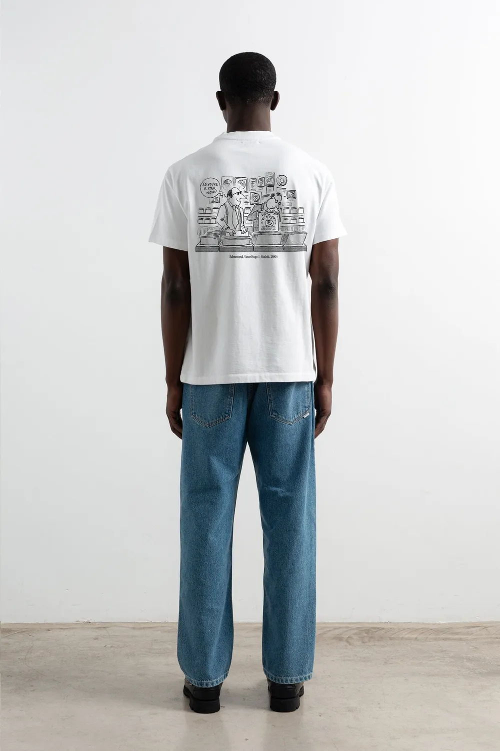 Edmmond Studios Vinilos Madrid t-shirt homme blanc imprimé