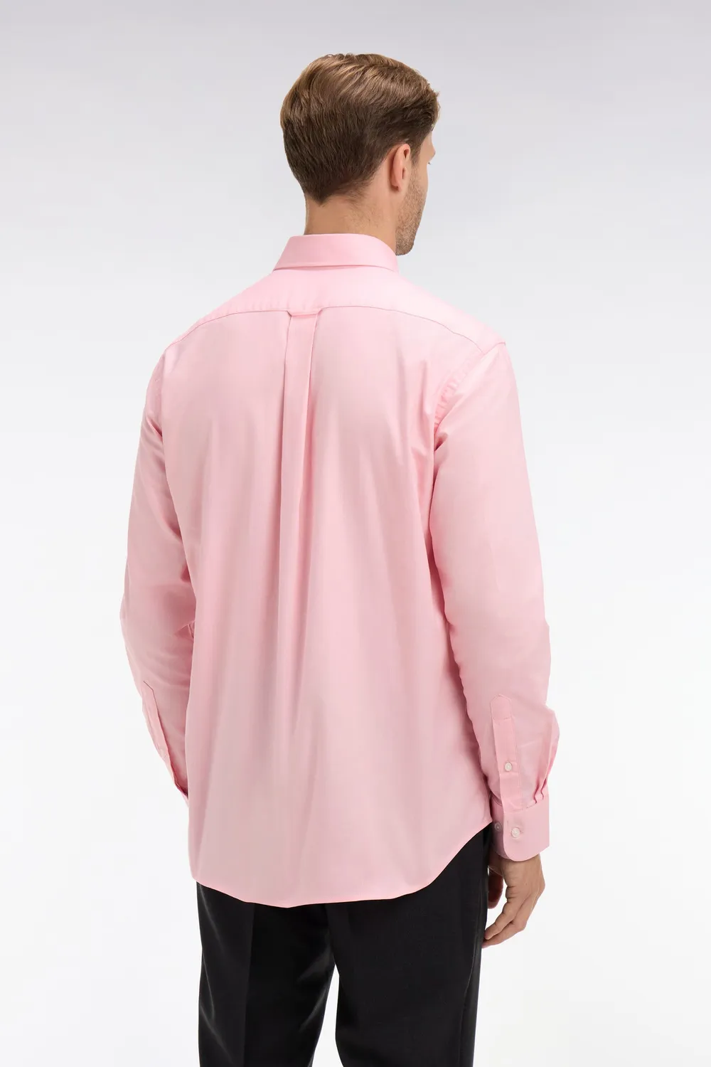 Eden Park Chemise Oxford Coton Rose Unie Regular Homme